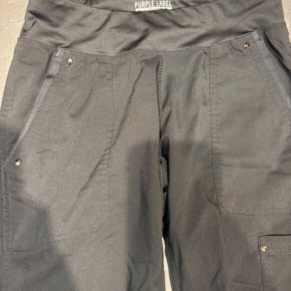 Purple Label Yoga- Healing Hands- Scrub Pants — Size XS — Black - Picture 2 of 6